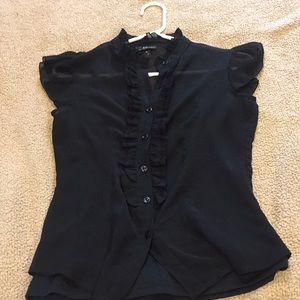 Black sheer blouse